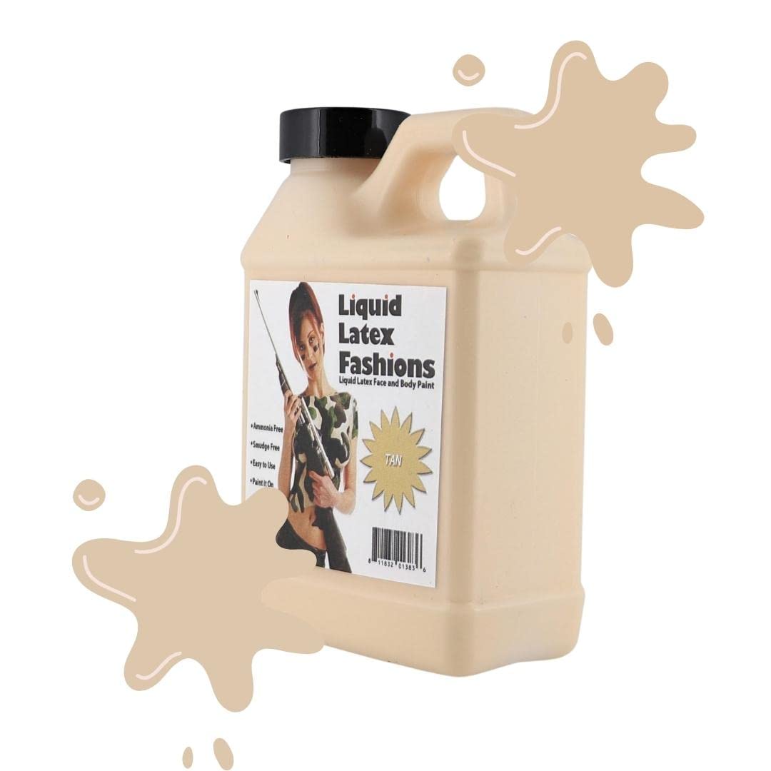 Liquid Latex Fashions - Ammonia Free Halloween Easy Peel Off Body Paint, Ideal for Art, Theater, Parties, School Plays, Cosplays and Concerts, Flesh-