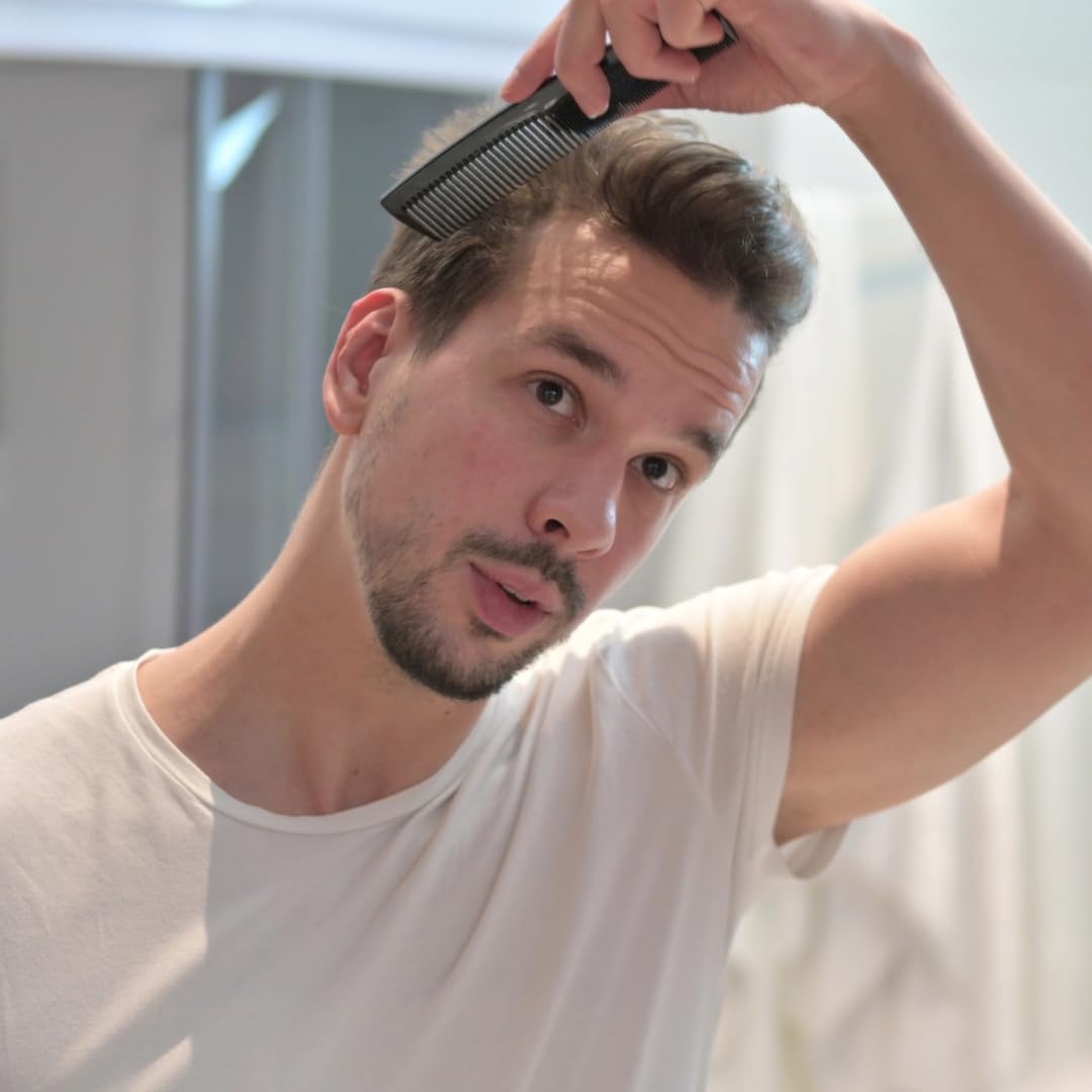 G.B.S 6 Pieces Black 5in Course Fine and Pocket Hair Comb Beard and Mustache Combs Beauty and Personal Care G.B.S