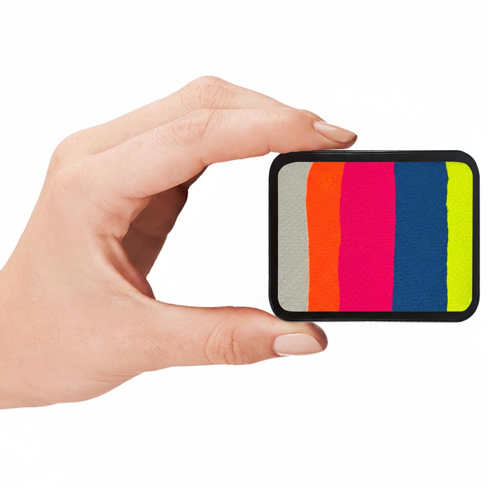 Kraze FX Anomaly Face Paint Refill 20g by Jacqueline Howe - Neon Split Cake - 5 UV Reactive Colors - Large Replacement for Bold & Brilliant Palette Beauty & Personal Care Kraze FX