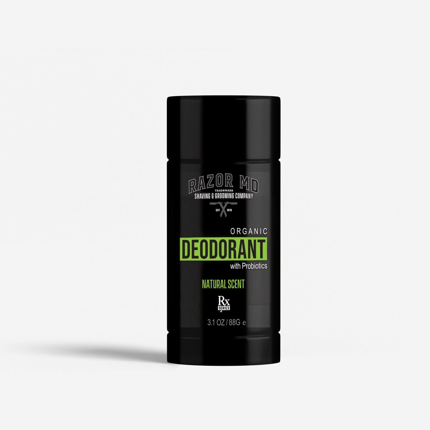 Razor MD Deodorant with Probiotics, Underarm Skincare Deo for Men, 3.1 oz Beauty and Personal Care Razor MD