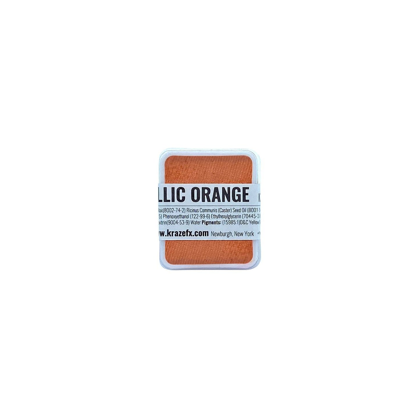 Kraze FX Face Paint Palette Refill - Metallic Orange (6 gm) - Hypoallergenic Non-Toxic Water Activated Professional Halloween Face & Body Painting Beauty & Personal Care Kraze FX