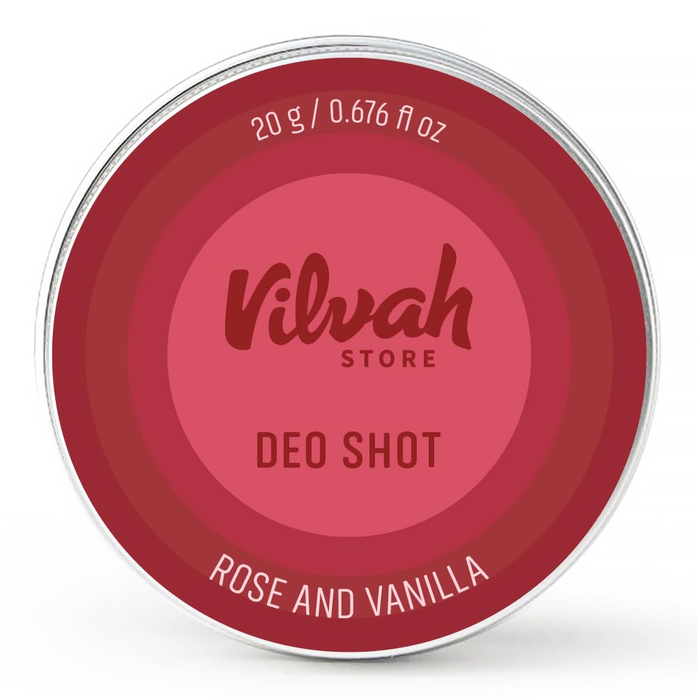 Vilvah Store Underarm Odor Deodorizer Cream - Deodorant to Soothe and Nourish the Armpits - Rose and Vanilla Flavour Deo Shots - Suitable For Men Beauty and Personal Care vilvah STORE
