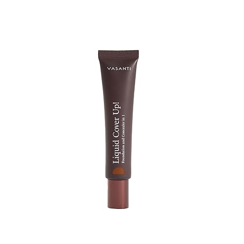 VASANTI Oil-Free Foundation & Concealer in 1 - Liquid Cover-Up (V8) - Full Matte Coverage Long Lasting Paraben-Free Vegan Friendly Makeup Beauty & Personal Care VASANTI