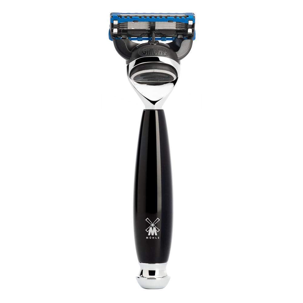 MÜHLE VIVO Black 4-piece Pure Badger 5-Blade Razor Shaving Set Beauty and Personal Care MÜHLE
