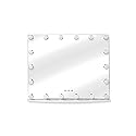 Prinz Lightup Vanity Mirror with 18 LED Lights, 25" Hollywood Makeup Mirror for Bedroom or Dressing Room, Tabletop, White Beauty & Personal Care Prinz