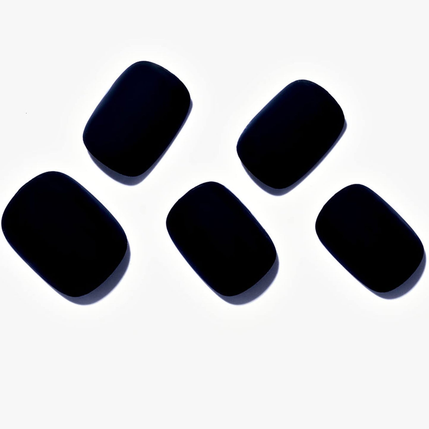 GLAMERMAID Extra Short Press on Nails 24PCS, Black Velvet Fall Gel Glue on Nails, Glossy Round Reusable UV Finish Fake Nails Acrylic False Nails Beauty & Personal Care GLAMERMAID