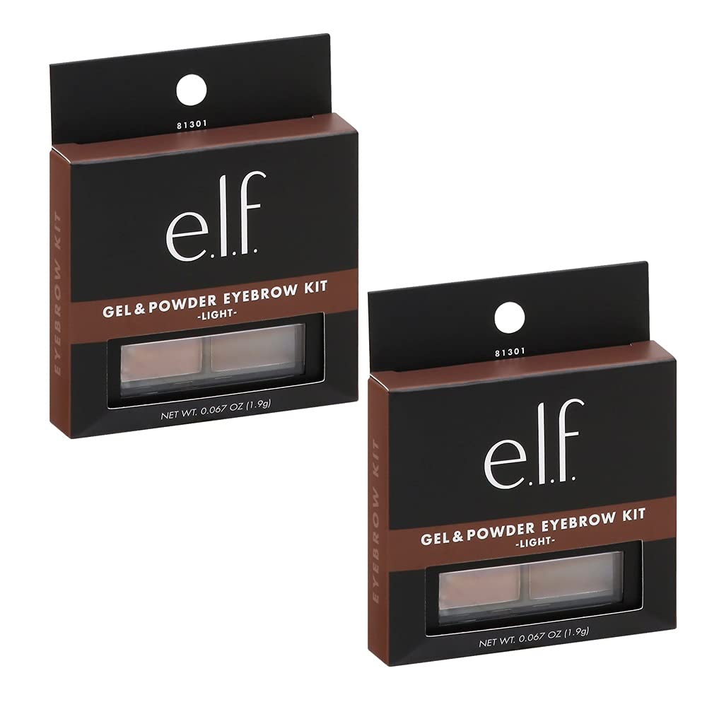 Pack of 2 e.l.f. Gel & Powder Eyebrow Kit, Light 813012 Beauty & Personal Care e.l.f.