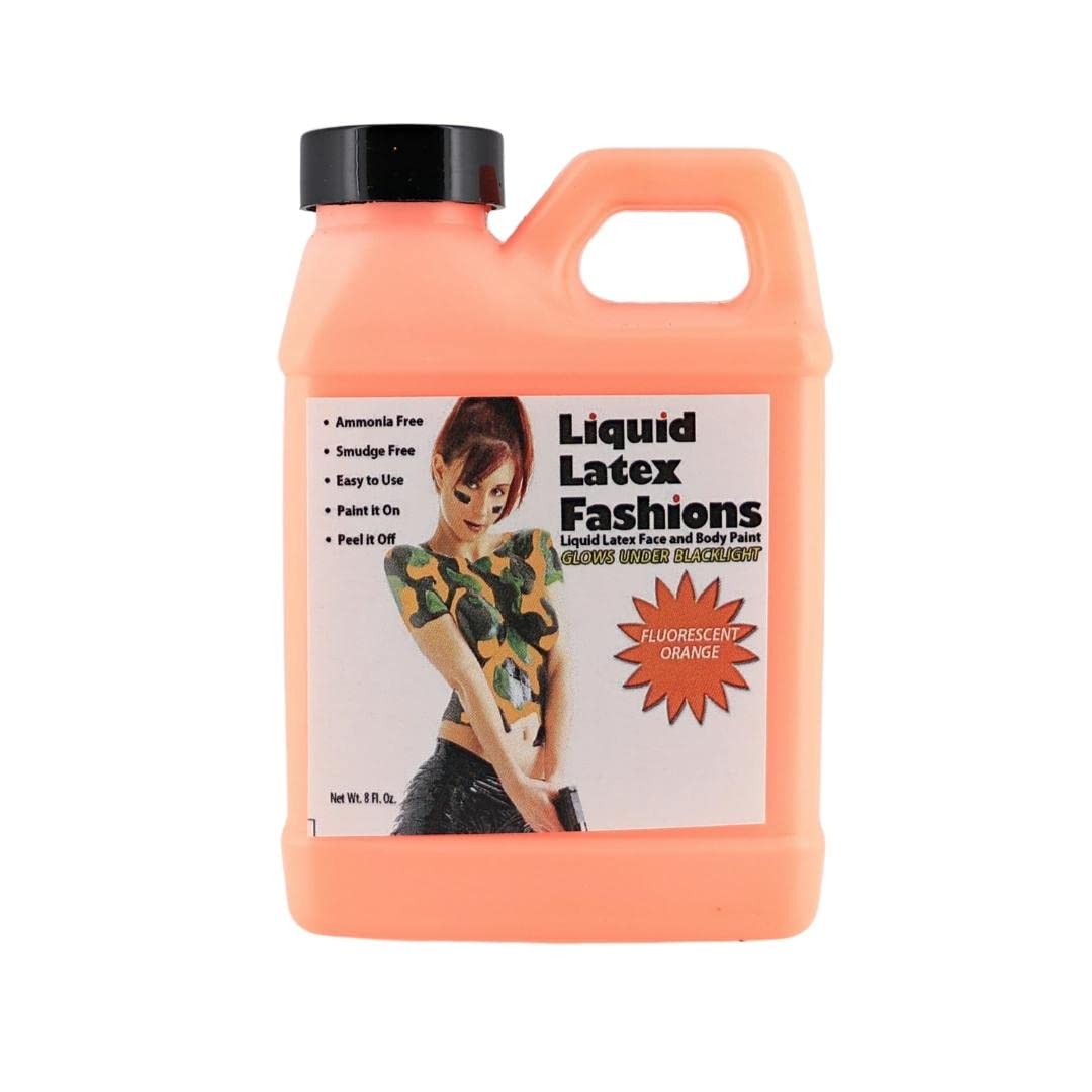 32oz Fluorescent Orange - Liquid Latex UV Black Light Body Paint Beauty & Personal Care Liquid Latex Fashions