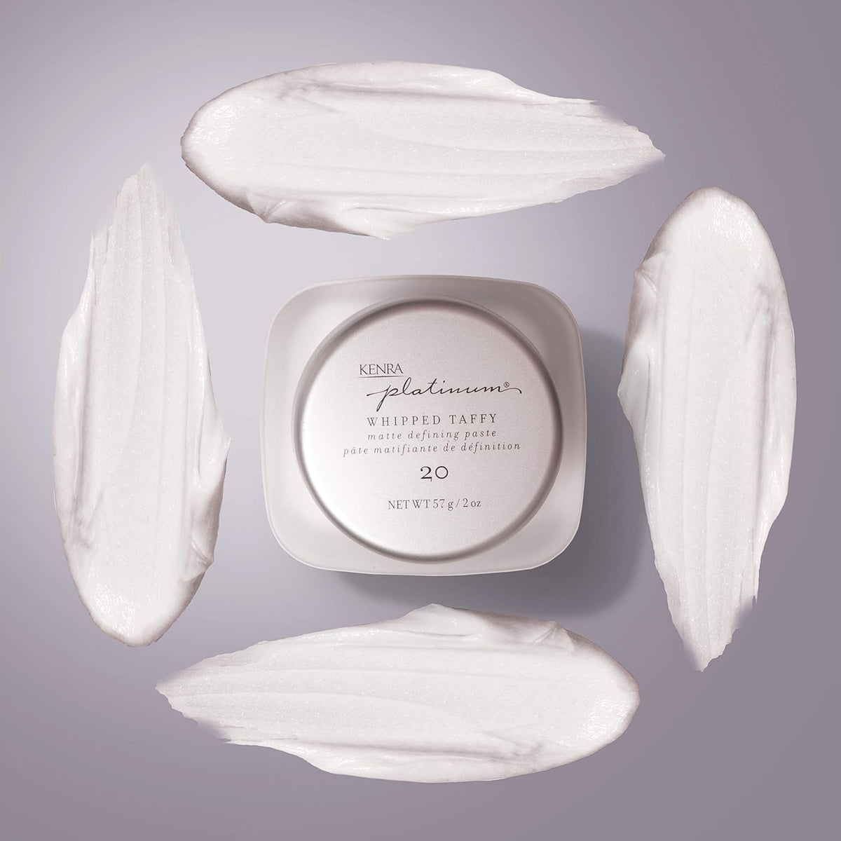 Kenra Professional Platinum Whipped Taffy 20 | Matte Defining Paste | Delivers An Ultra-Matte, Firm Hold Finish | Sculpts, Smooths & Texturizes Styles