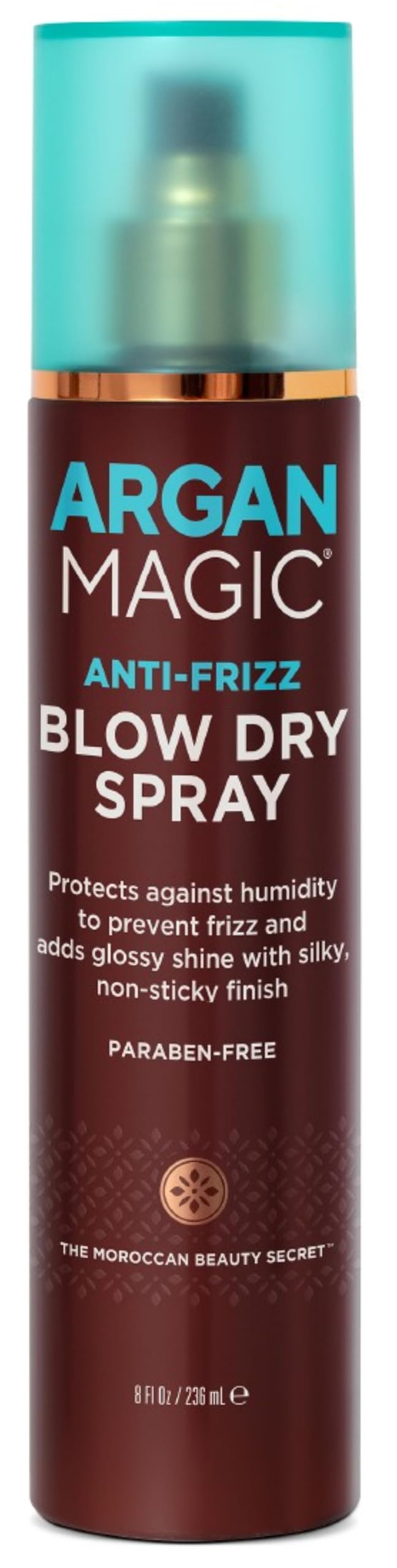 Argan Magic Anti-Frizz Blow Dry Spray - Protects Against Humidity & Tames Frizz | Adds Glossy Shine & Softness | Paraben-Free, | (8 Oz) Beauty & Personal Care Argan Magic