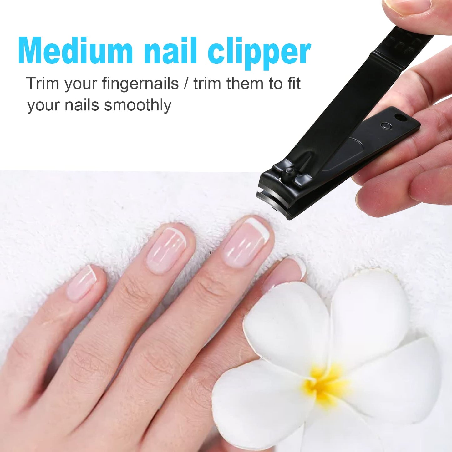 DUCOO Nail Clipper Set, 4 PCS Ultra Sharp Nail Clippers for Men, Women, Adults Toenail Fingernail Clippers, Stainless Steel Nail Cutter & File, Black Beauty & Personal Care DUCOO