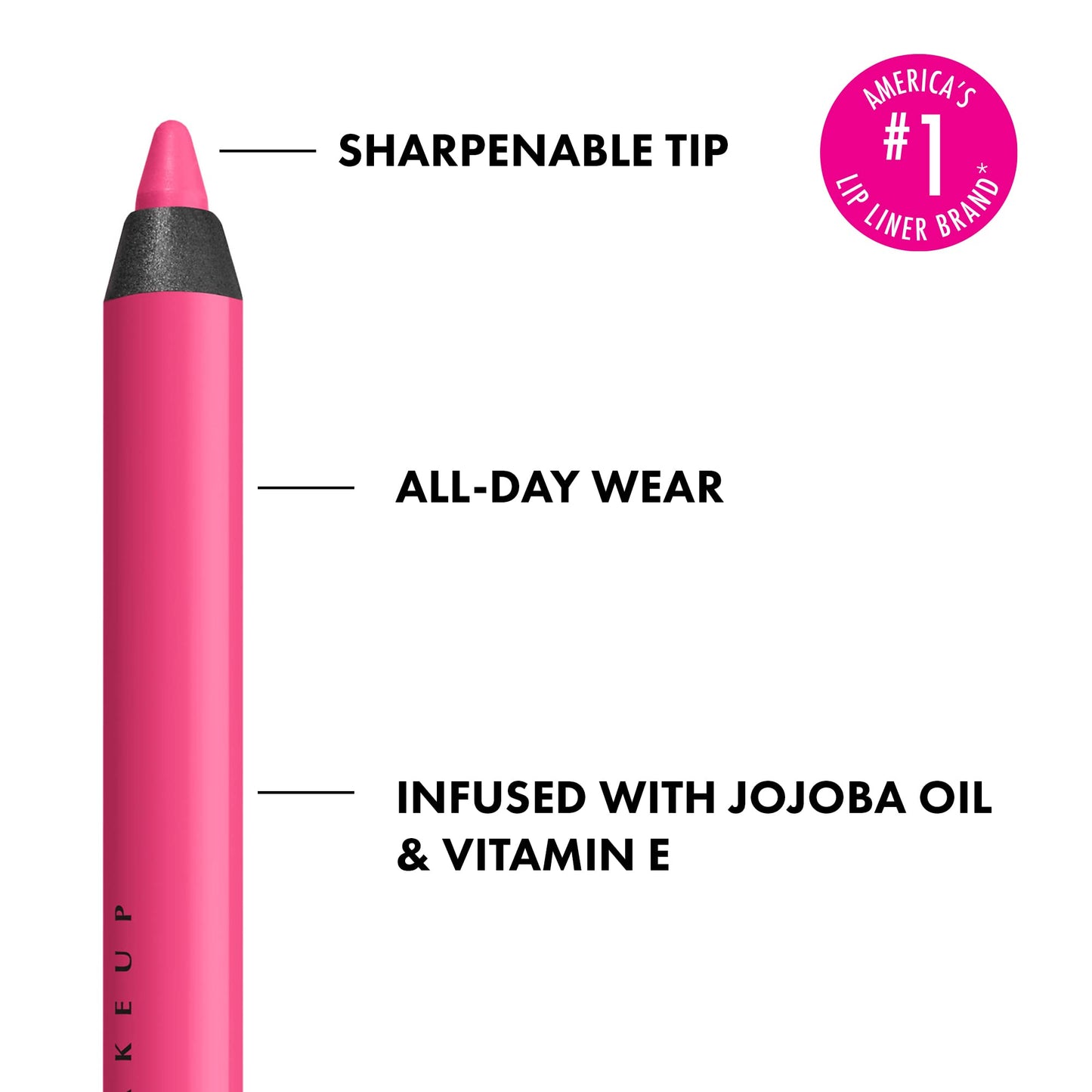 NYX PROFESSIONAL MAKEUP Line Loud Lip Liner, Longwear and Pigmented Lip Pencil with Jojoba Oil & Vitamin E - Movin' Up (Bright Pink Peach) Beauty & Personal Care NYX PROFESSIONAL MAKEUP