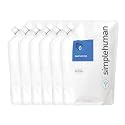 simplehuman Spring Water Moisturizing Liquid Hand Soap Refill Pouch, 34 Fl. Oz. (Pack of 6) Beauty & Personal Care simplehuman