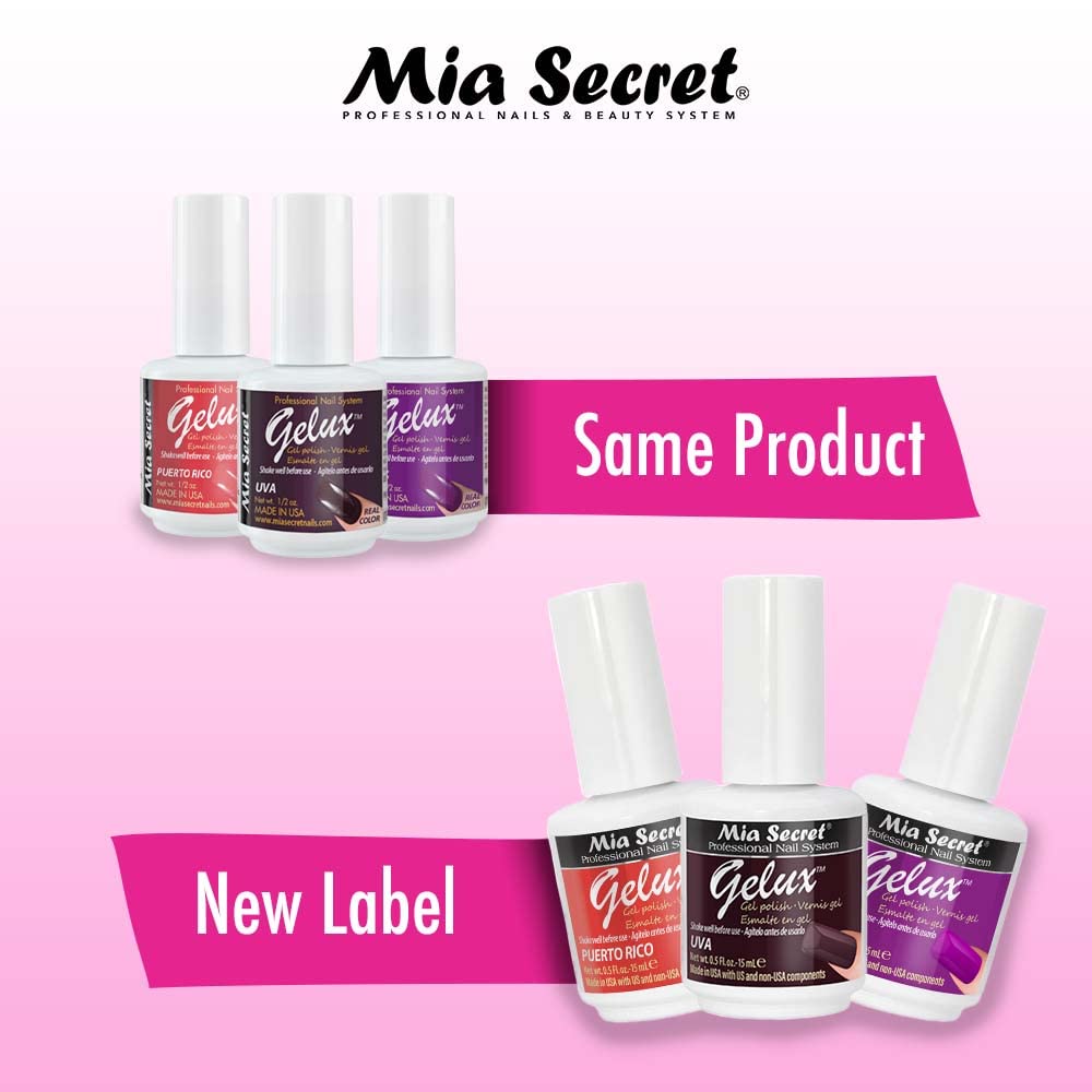 Mia Secret Gelux Soak-off gel nail polish color Gold Shower - Gel polish cured with nail lamp - Esmaltes para uñas en gel de larga duración para