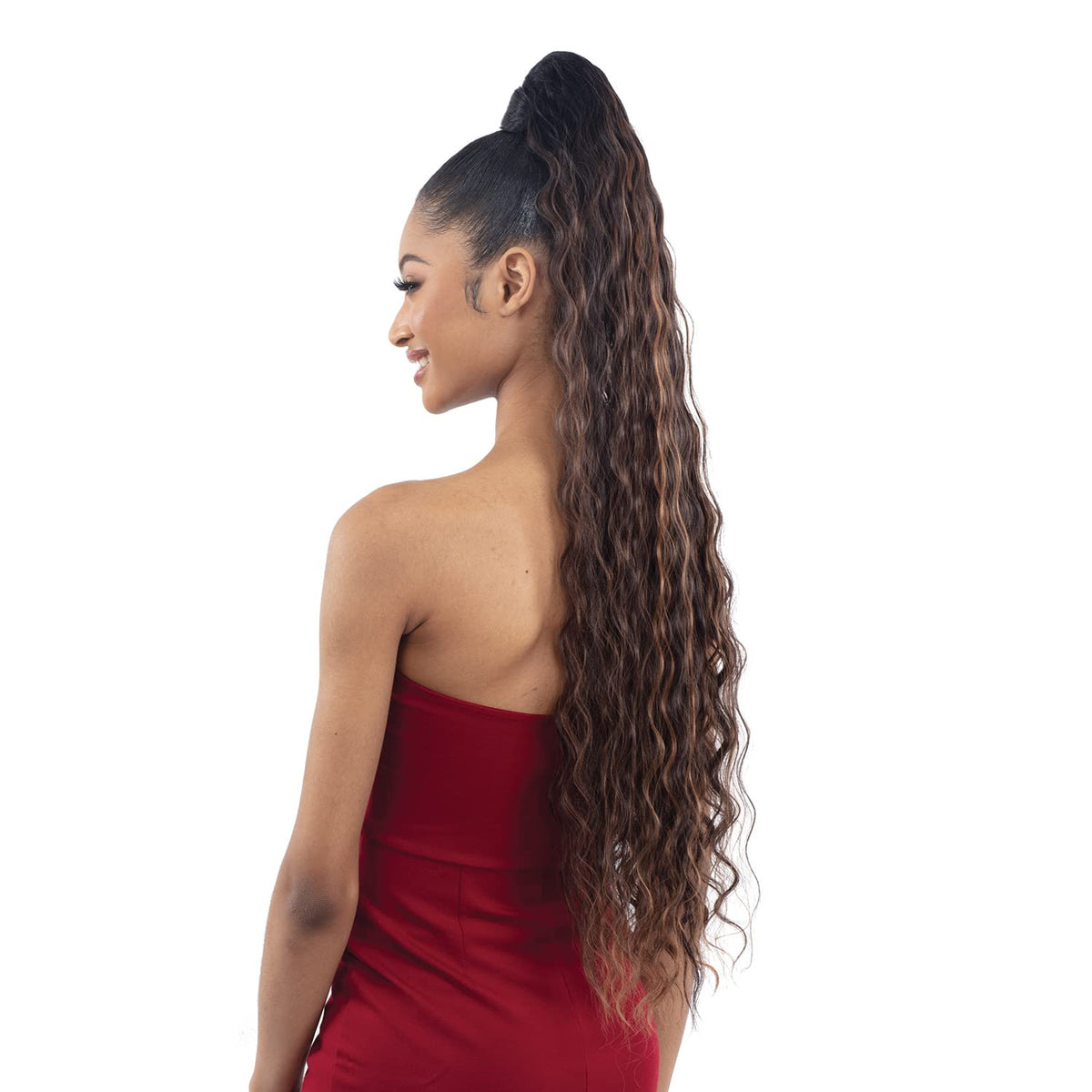 Milky Way Organique Pony Pro Easy Wrap Around Ponytail Crimped 36" (OP27)
