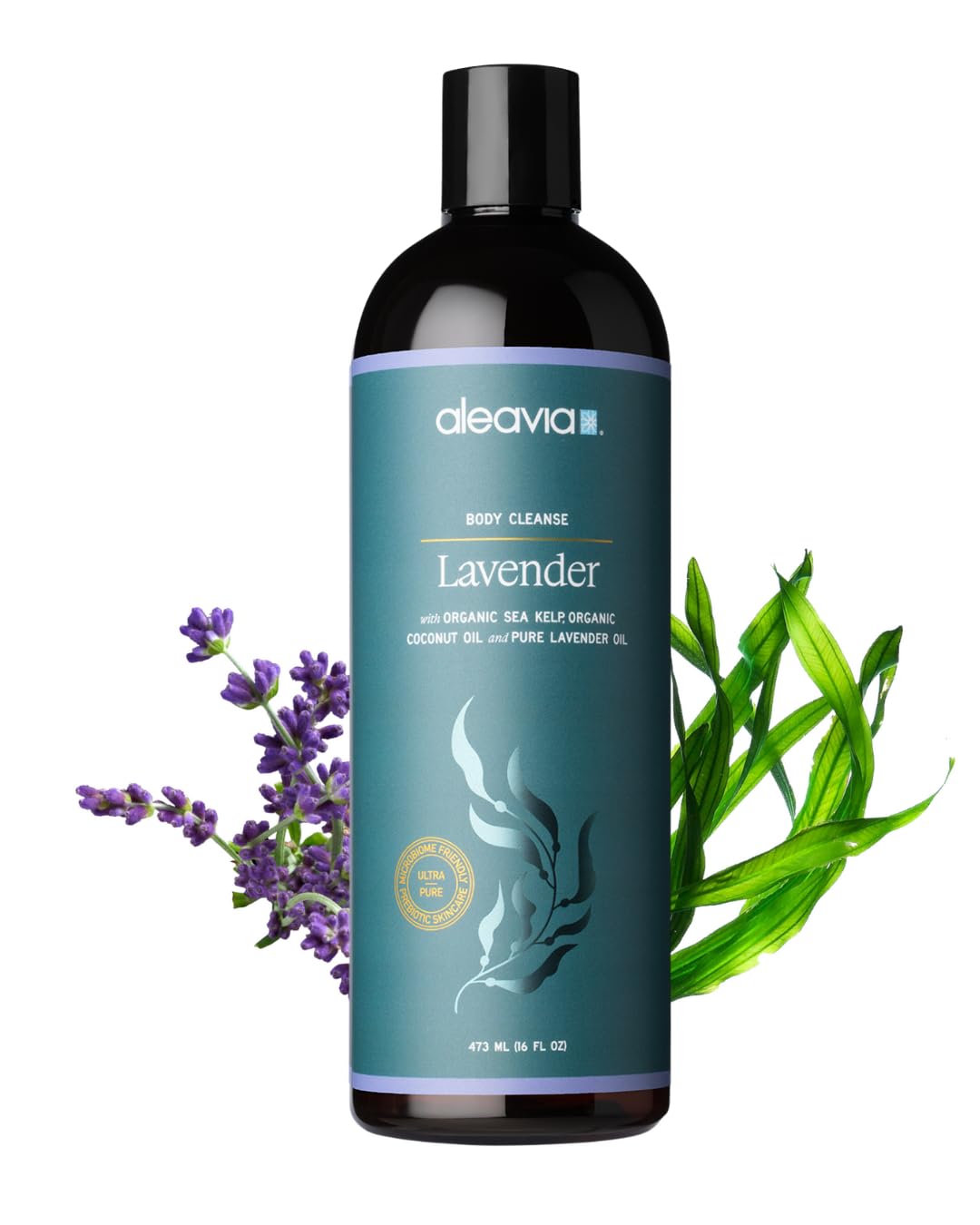 Aleavia Lavender Body Cleanse - Organic & All-Natural Prebiotic Body Wash, Scented with Pure Essential Oils - Nourish Your Skin Microbiome - 16 Oz. Beauty & Personal Care Aleavia