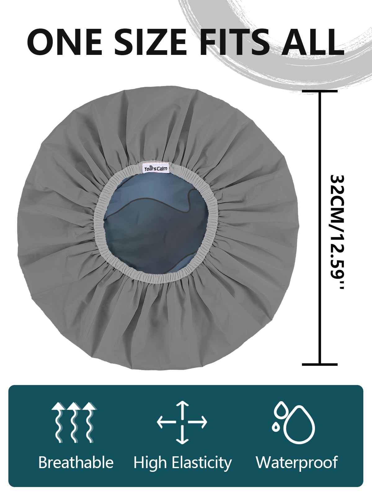 Years calm Men Shower Cap Reusable Waterproof, Dual-Layer Design, Double-Sided Use,Protects Hair in Shower, Spa, Travel & Cooking, Adjustable Elastic Beauty and Personal Care Years calm
