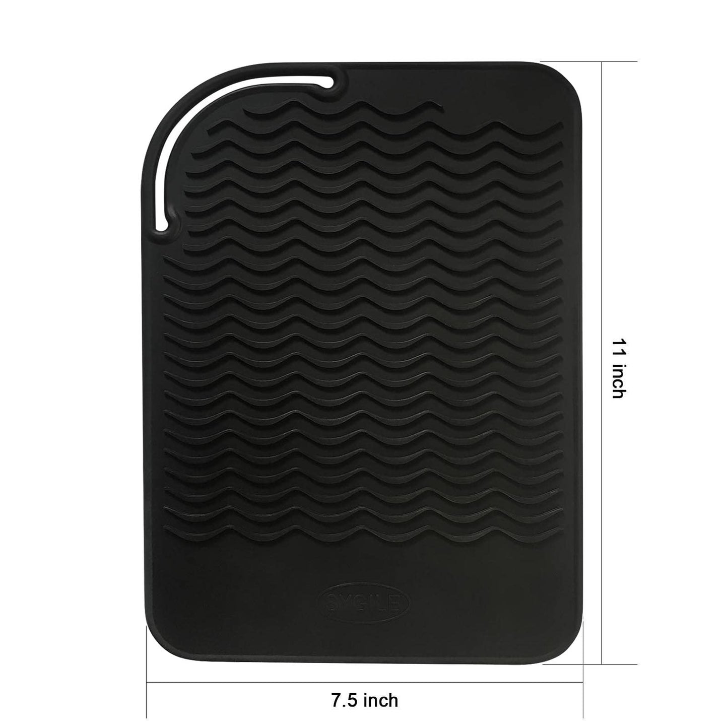 SYGILE 11" X 7.5" 5.6 oz Large Heat Resistant Silicone Travel Salon Hair Styling Tools Cooling Mat, Anti-Heat Pad Cover for Hair Straightener, Curling Beauty & Personal Care Sygile