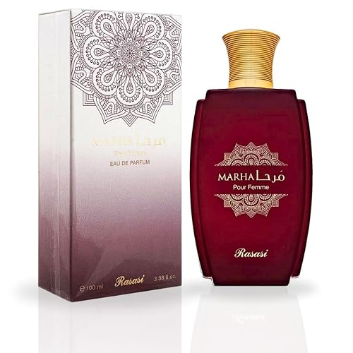 RASASI Marha Eau De Parfum for Women - 100ML (3.38 OZ) Arabian Perfume Spray, Refreshing Fruity and Citrusy Fragrance, Long Lasting Luxurious Feminine Beauty & Personal Care RASASI