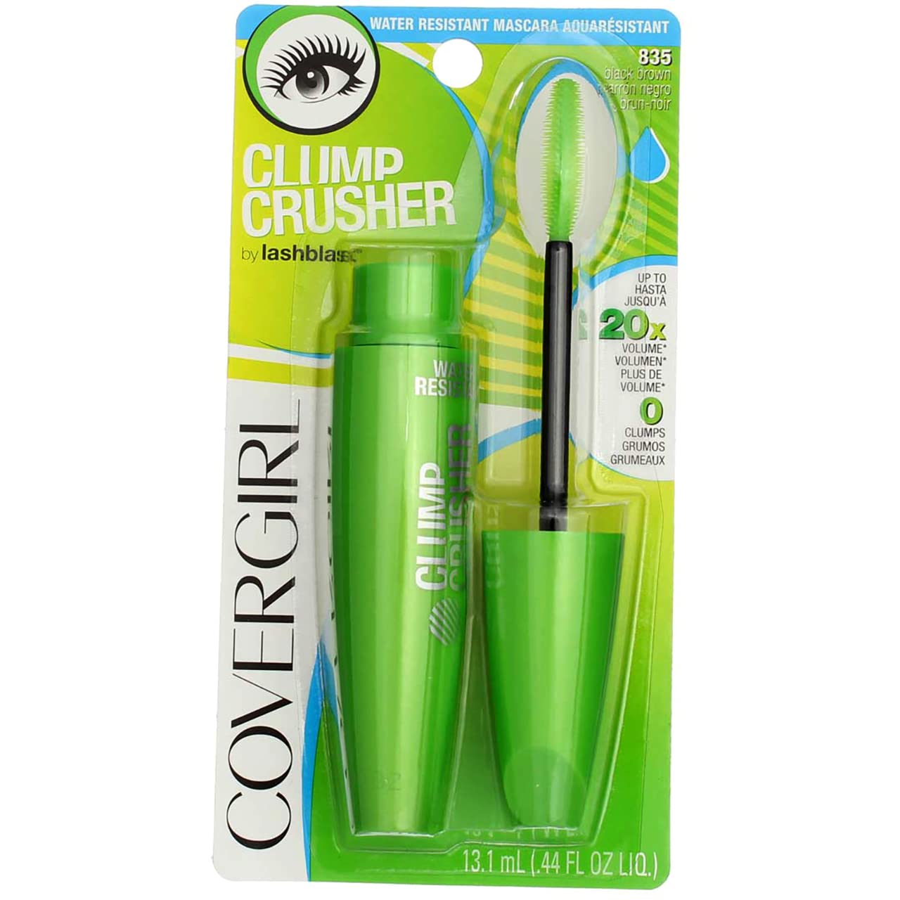 CoverGirl Lashblast Clump Crusher Black Brown 835 Water Resistant Mascara -- 3 per case. Beauty & Personal Care COVERGIRL