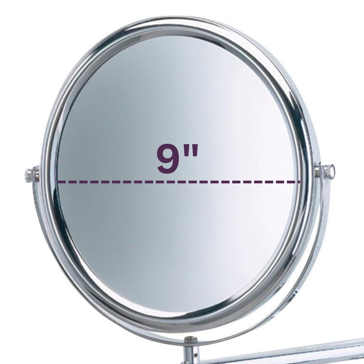 JERDON Two-Sided Wall-Mounted Makeup Mirror with 3X-1X Magnification -9” Diameter Mirror Extends 9” - Polished Chrome Finish - Model JP3030CF Beauty & Personal Care JERDON