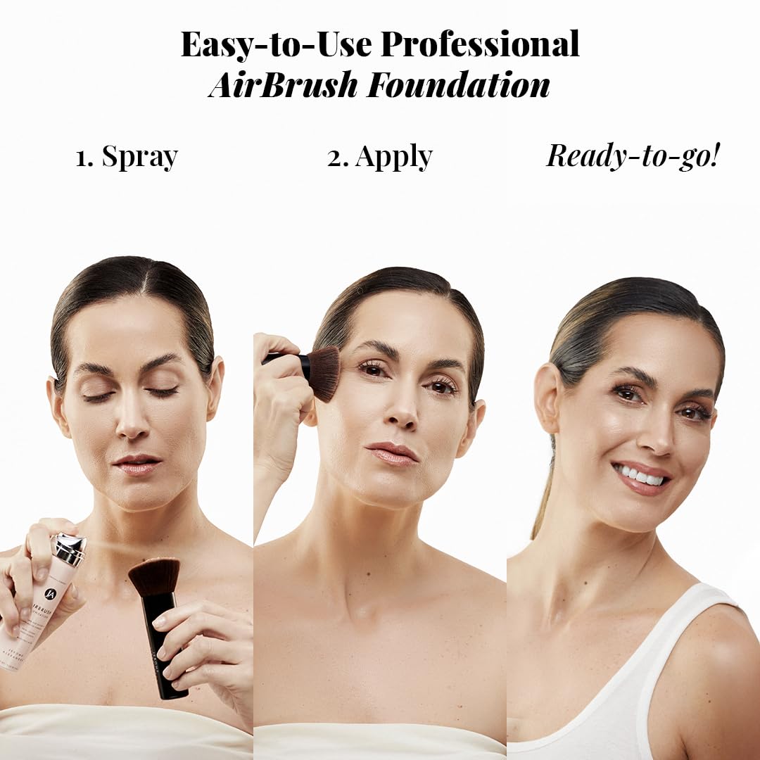 Jerome Alexander MagicMinerals AirBrush Foundation, Spray Makeup with Skincare Active Ingredients, Ultra-Light, Buildable, Full Coverage Formula Beauty & Personal Care Jerome Alexander