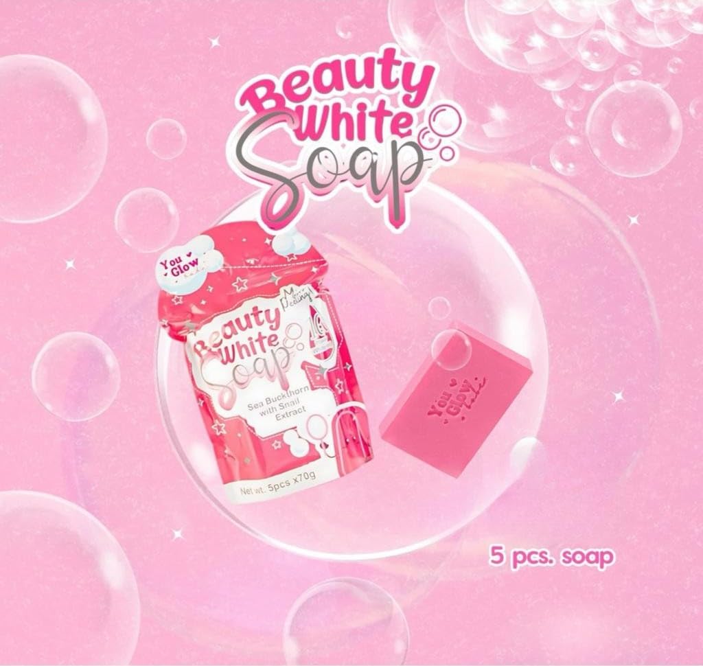 1 Pack You Glow Babe Beauty White Soap Sea Buckthorn with Snail Extract - 5 Bars x 70g Beauty & Personal Care Beauty Milk