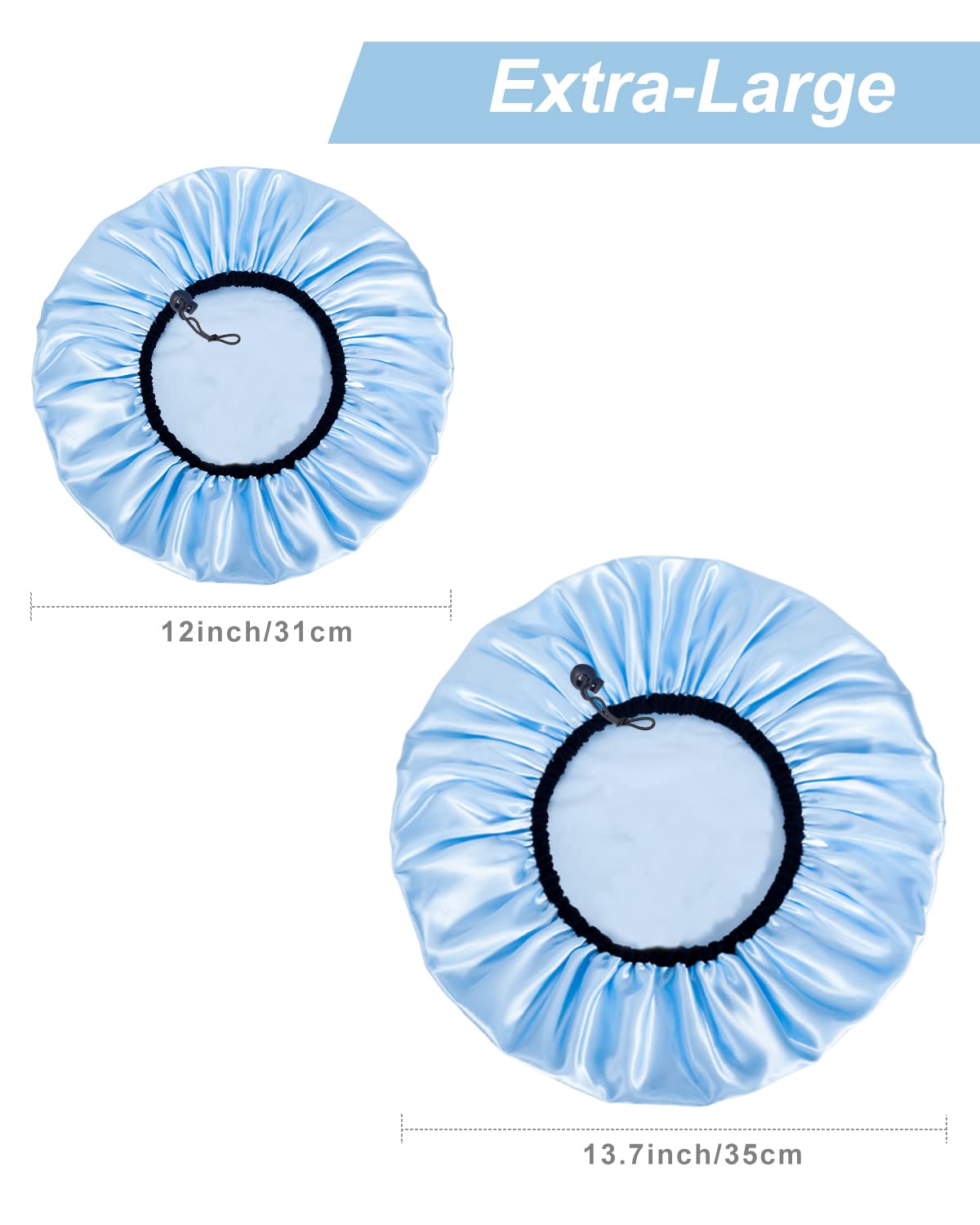 Auban Shower Cap for Women, Adjustable Reusable, Extra Large, Double-Layer Waterproof Bathing cap, Waterproof Exterior, EVA Lining, Hair Cap for All Beauty & Personal Care Auban