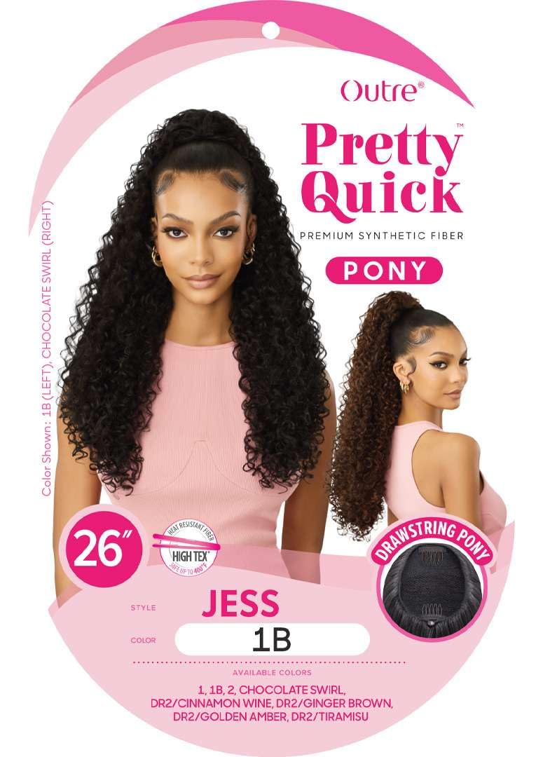 Outre Pretty Quick - Drawstring Pony - Jess (CHOCOLATE SWIRL)