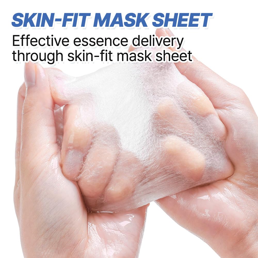 NEXTBEAU Solution Sheet Mask Variety Pack, 10 Count (5 Types x 2 Sheets), 0.74 fl oz Each, Korean Facial Sheet Masks for Daily Skincare Beauty and Personal Care NEXTBEAU