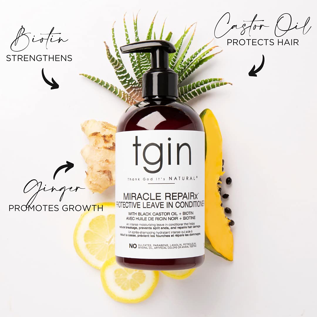 tgin The Growth Package: MRx Strengthening Shampoo and Conditioner, MRx Protective Leave In Conditioner, MRx Anti-Breakage Serum - Gift Set Beauty & Personal Care Thank God It's Natural