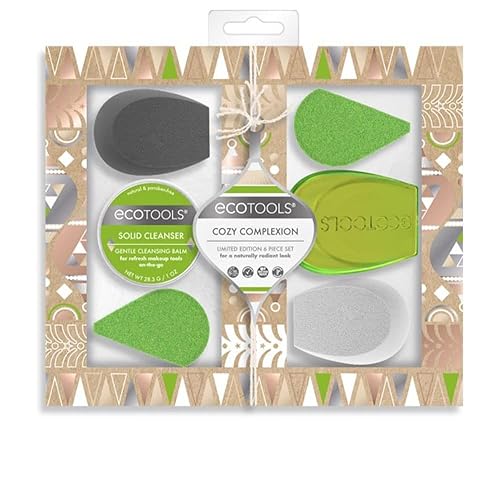 Ecotools Beauty Makeup Sponge Set, 4 Blenders, With Sponge and Brush Cleaner, Includes Travel Accessory Case Beauty & Personal Care EcoTools
