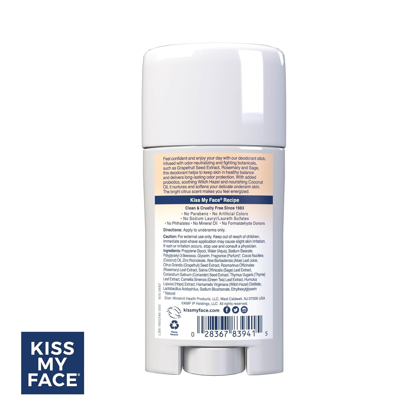 Kiss My Face Natural Active Life Aluminum Free Deodorant Stick Sport 2.48 Oz... Beauty and Personal Care Kiss My Face