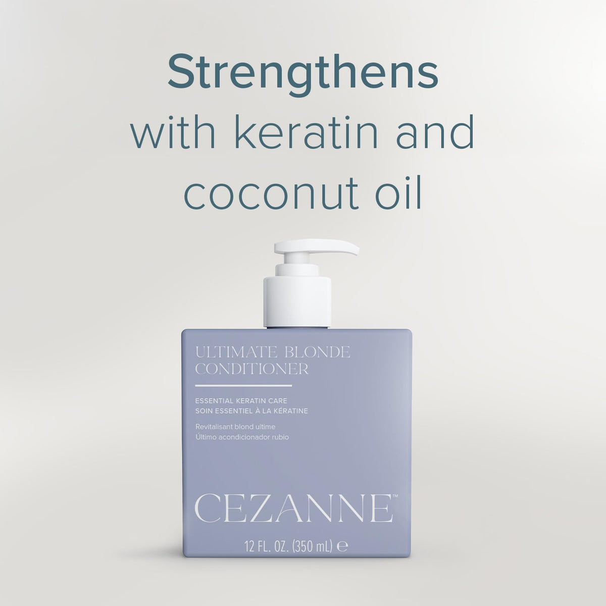 Cezanne Ultimate Blonde Conditioner - Violet Toning & Shine Enhancing, Hydrolyzed Keratin & Quinoa - 12 fl oz