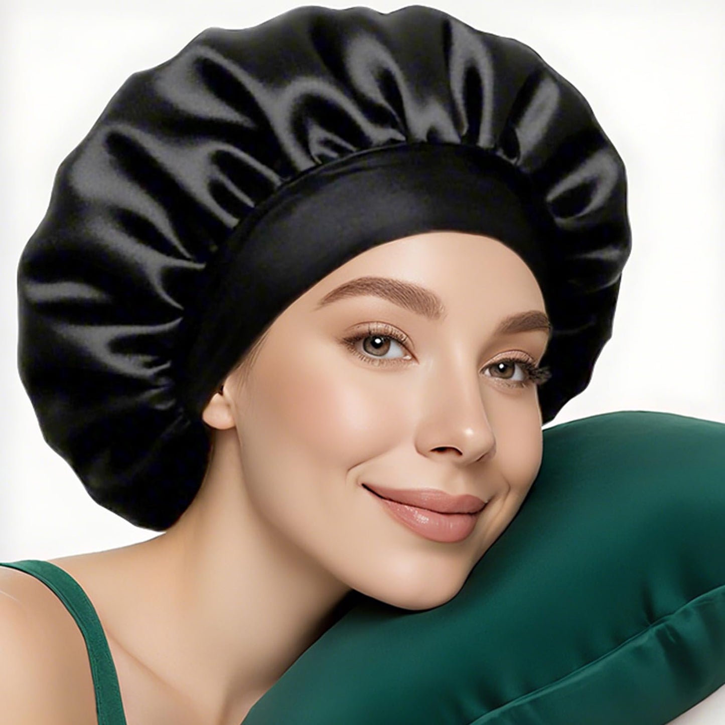 Satin Bonnet for Women 5 Pack Mixed Colors - Adjustable No-Slip 30cm Sleep Caps for Curly Hair, Breathable Hair Wraps for Sleeping, Shower, Beauty Beauty and Personal Care genbabo