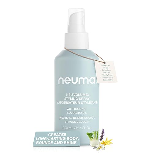 Neuma Neu Volume Styling Hair Spray 6.7 Fl. Oz. Heat Protectant Volumizing Spray with Fennel, Ylang Ylang, Patchouli, and Vanilla Scent, Hair Beauty & Personal Care NEUMA