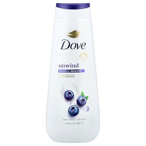 Dove Unwind Body Wash, Blueberry + Moon Milk, 20 fl oz Beauty & Personal Care Dove