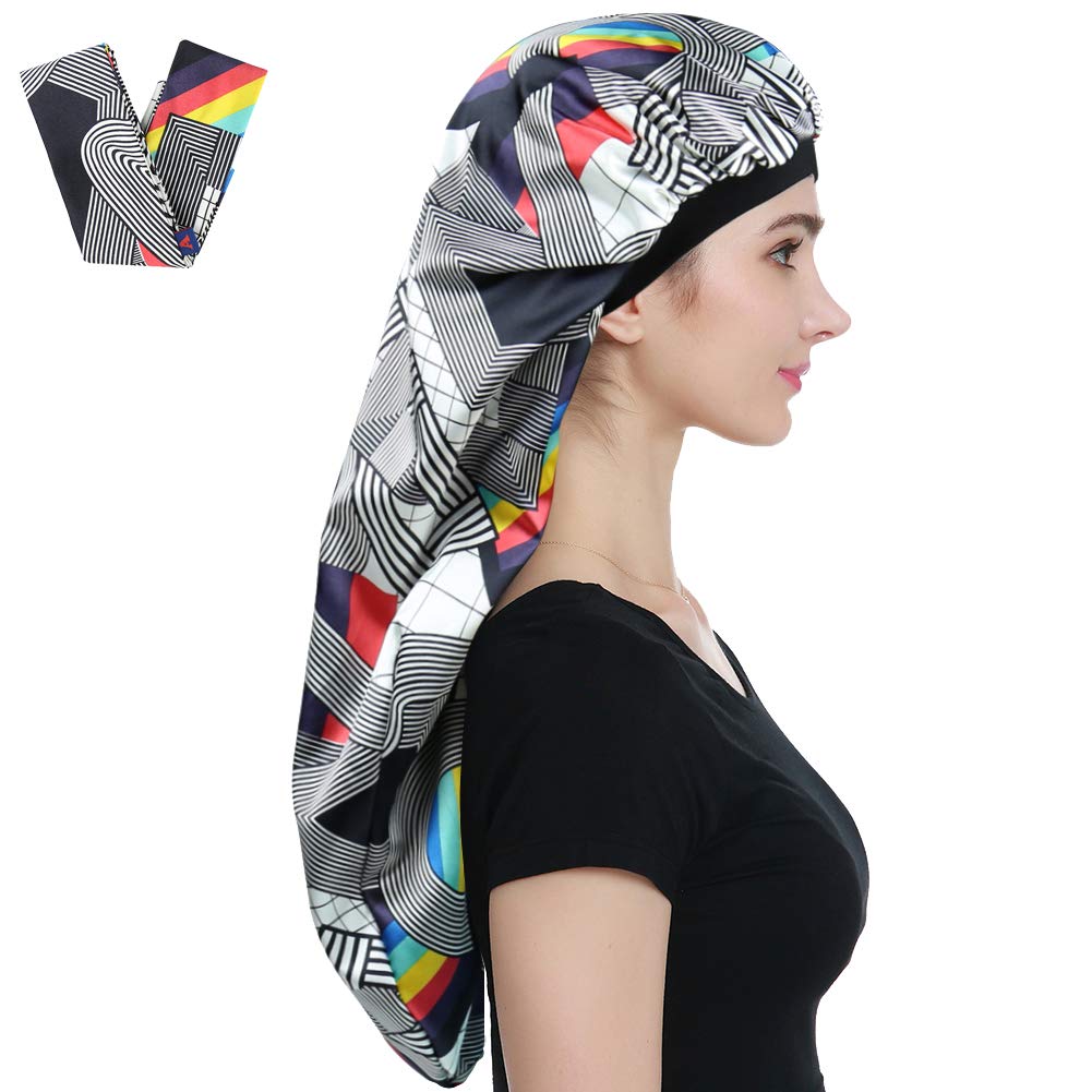 Alnorm Extra Large Satin Bonnet for Sleeping Sleep Bonnet Double Layer Beauty and Personal Care Alnorm