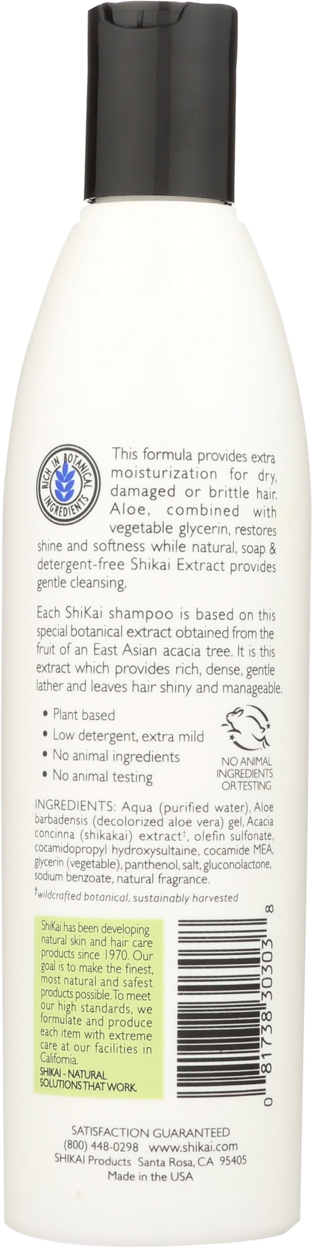 ShiKai Moisturizing Shampoo (12 oz) | Extra Gentle Cleansing for Everyday Use | Plant Based, pH-Balanced Formula for Clean Hair & Scalp