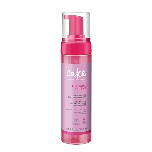 Cake Beauty Gel-to-Foam Curl Styler, The Curl Friend - High Hold & Definition - Frizz Protection- Infused with Coconut Oil & Shea Butter - For Curly Beauty & Personal Care Cake Beauty