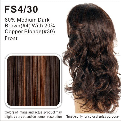 Vivica Snap Bang Crowne Color FS4/30 Fox Wigs 100% Human HairClip In Heat Friendly 5.5" Front 7" Sides Straight Hairpiece