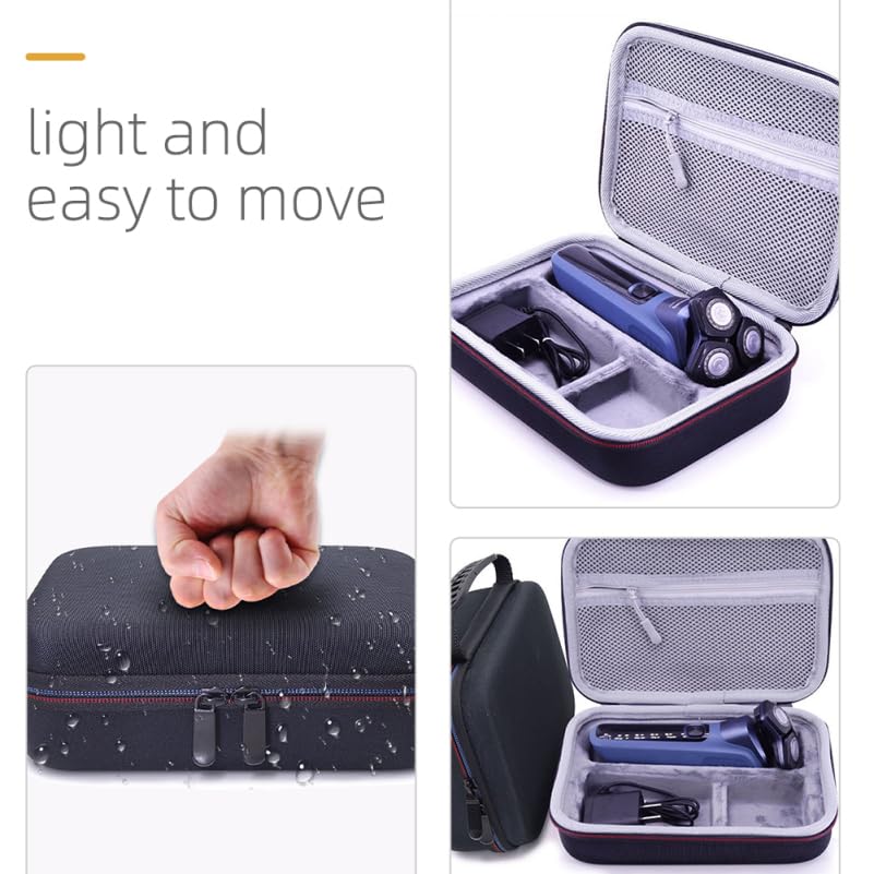 Healvian Travel Razor Organizer Case 8.85X6.29X2.95In Shockproof Shaver Storage Bag Lightweight Trimmer Case for Men Electric Razor Carrying Beauty and Personal Care Healvian