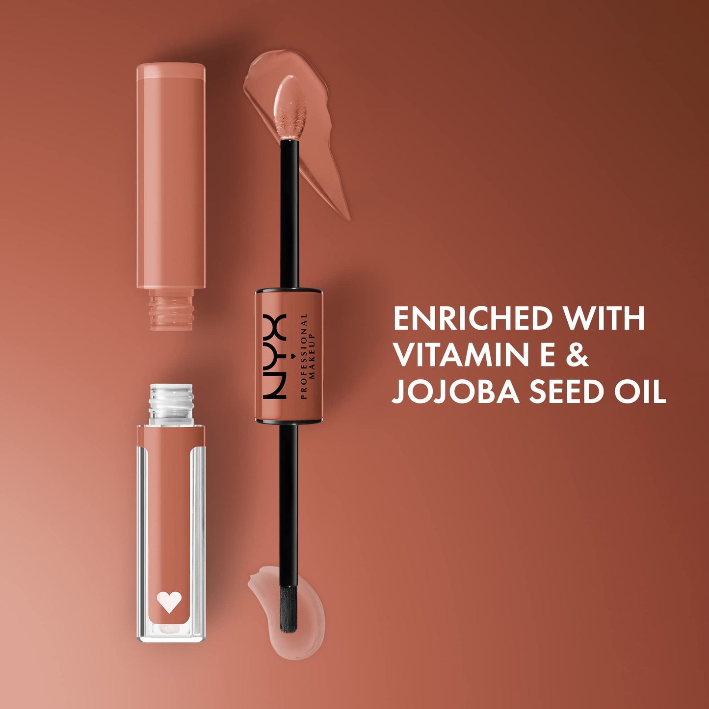 NYX PROFESSIONAL MAKEUP Shine Loud, Long-Lasting Liquid Lipstick with Clear Lip Gloss - Goal Crusher (Mid-Tone Beige) Beauty & Personal Care NYX PROFESSIONAL MAKEUP