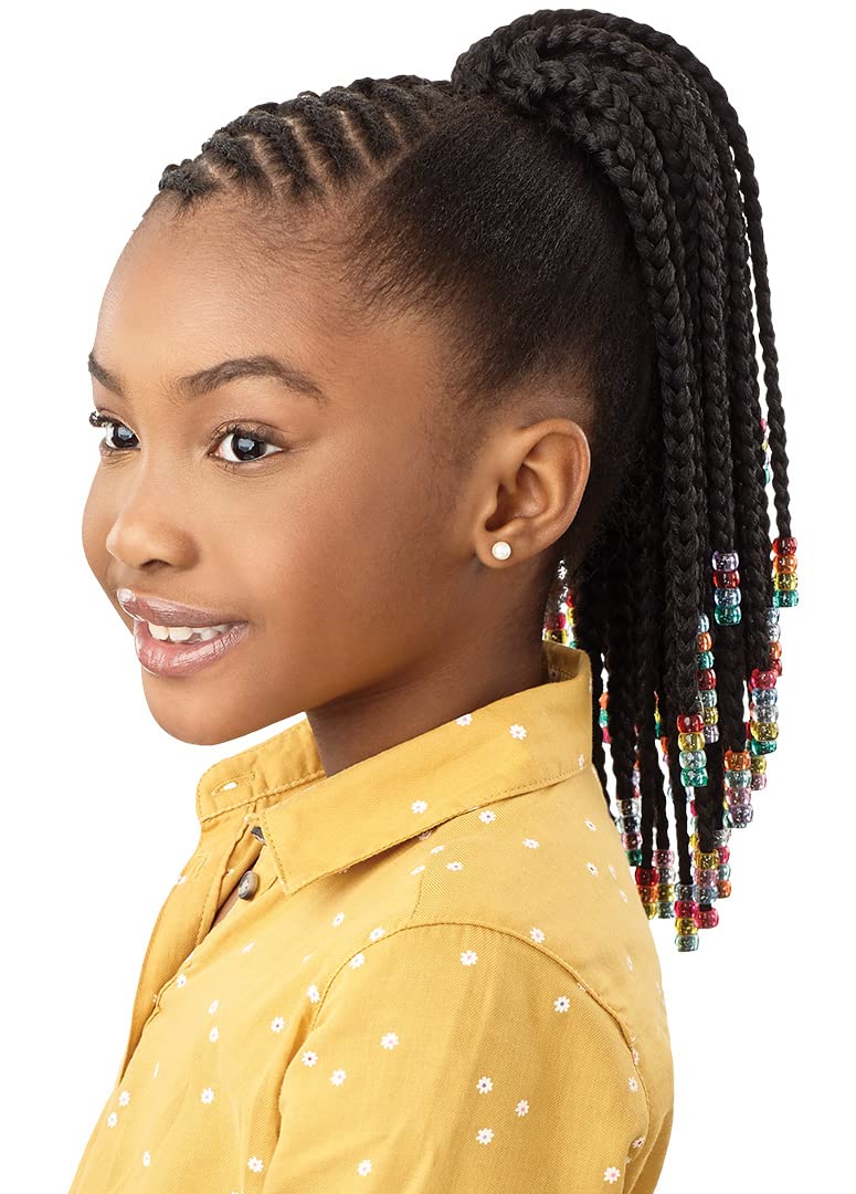Outre Lil Looks Drawstring Ponytail - BEADED BOX BRAIDS 12" (2)