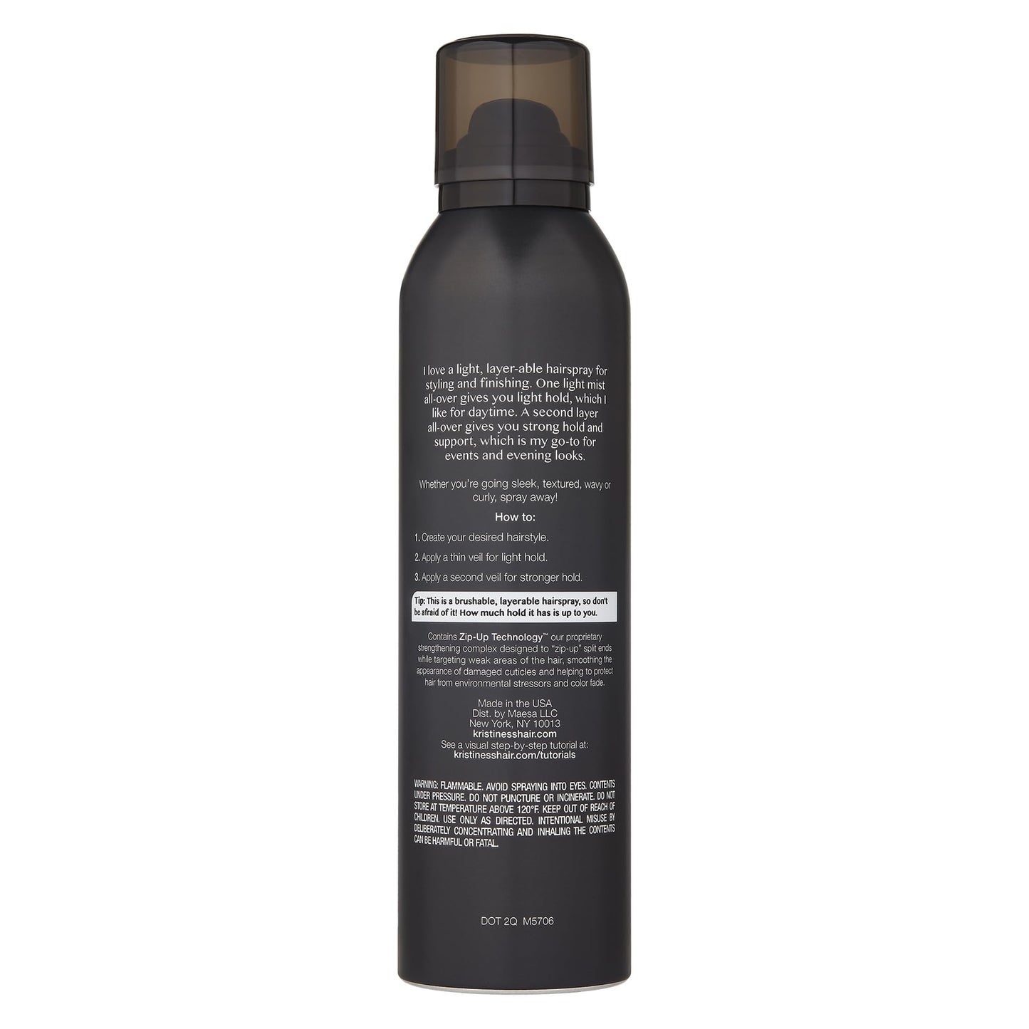 Kristin Ess Hair Refine Signature Finishing Hairspray for Hair Styling - Flexible Hold, Brushable Texture, Style Support for Straight, Textured, Wavy Beauty & Personal Care Kristin Ess