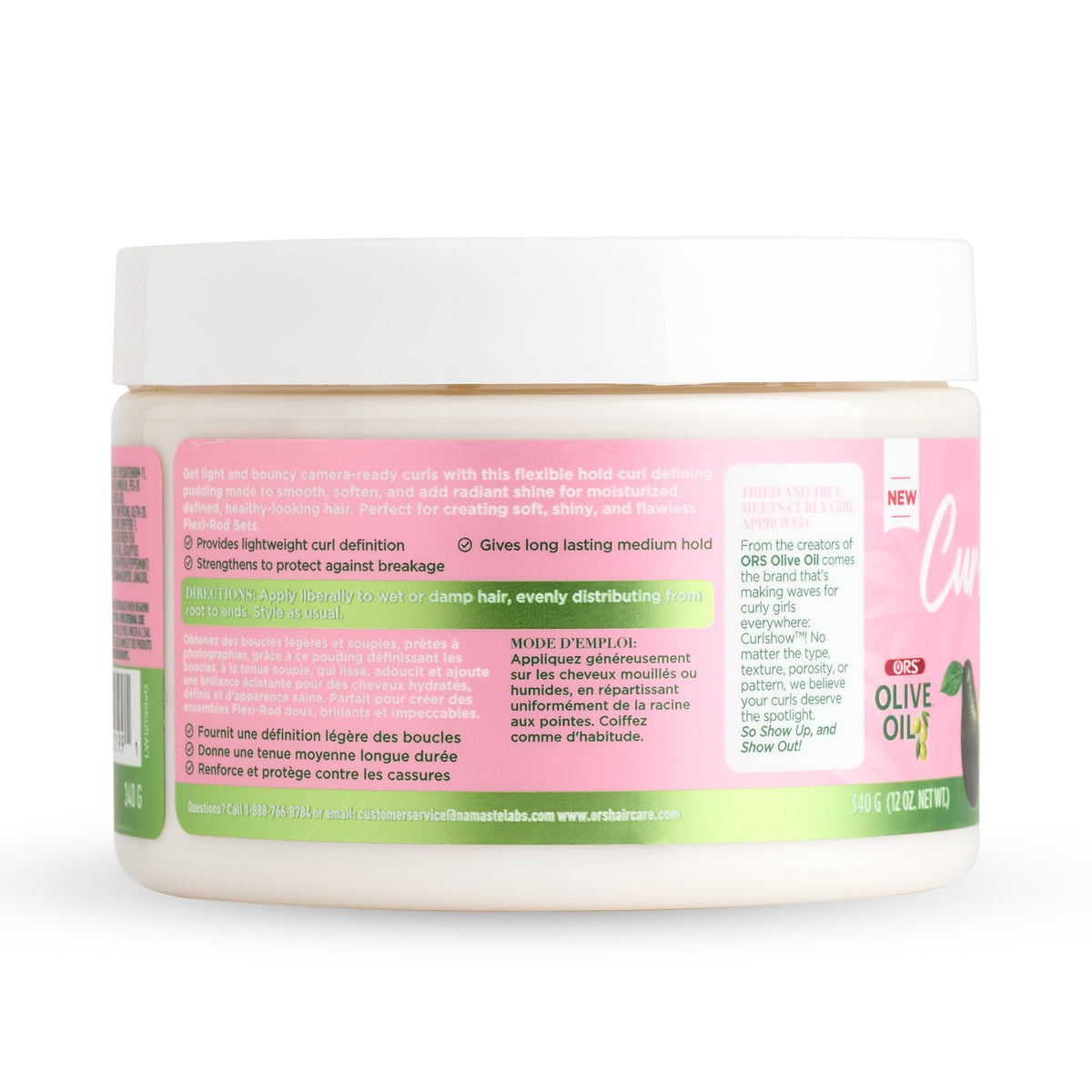 ORS Olive Oil Curlshow Curl N Smooth Pudding Infused with Collagen & Avocado Oil for Strength & Length (12.0 oz) Beauty & Personal Care ORS