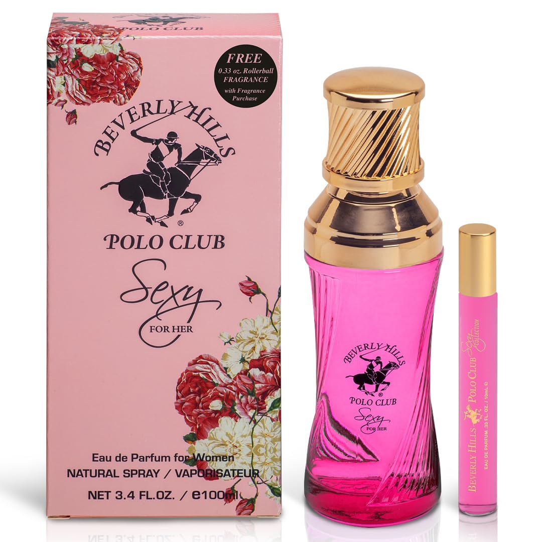 Beverly Hills Polo Club Sexy for Her – Eau de Parfum Spray 3.4 fl oz, Fresh Floral Perfume with Citrus, Jasmine & Rose Notes (Packaging May Vary) Beauty & Personal Care Beverly Hills Polo Club