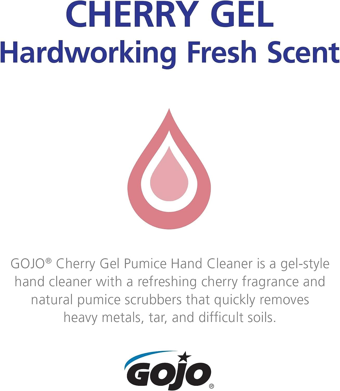 GOJO Cherry Gel Pumice Hand Cleaner, Cherry Scent, 10 Oz Bottle Beauty & Personal Care GOJO