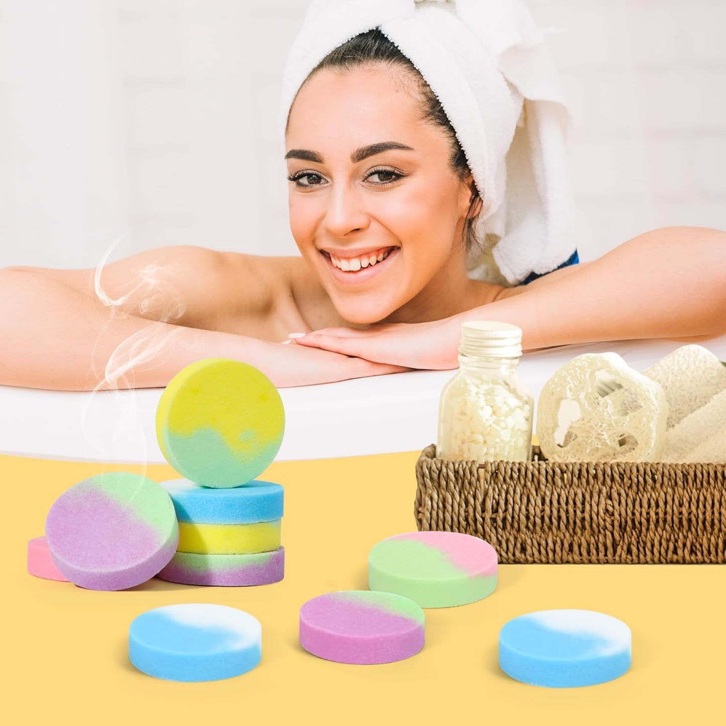 48pcs Aromatherapy Shower Steamers - Relaxation Birthday Christmas Set for Women and Men, Shower Bombs Tablets for Stress Relief and Self Care, Luxury Beauty and Personal Care HiHas