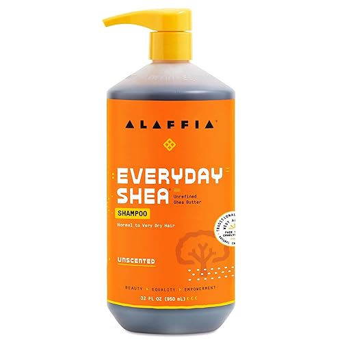Alaffia EveryDay Shea Shampoo, Unscented, Gentle Cleansing Shampoo for Normal to Dry Hair. Made with Fair Trade Unrefined Shea Butter, No Parabens or Beauty & Personal Care Alaffia